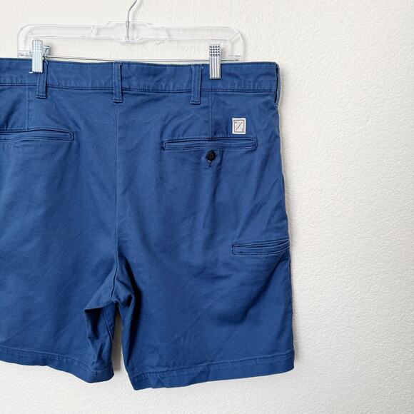 [American Eagle Outfitters] Indigo Blue Chino Shorts Summer Casual Cotton Sz 38 - Picture 6 of 9